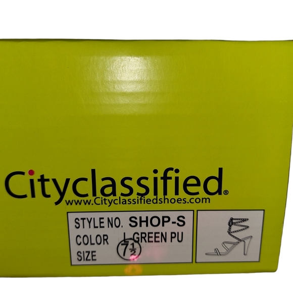 Cityclassified Light Green Heel Dress Sandals Women's Size 7 1/2 NWT - Picture 9 of 10